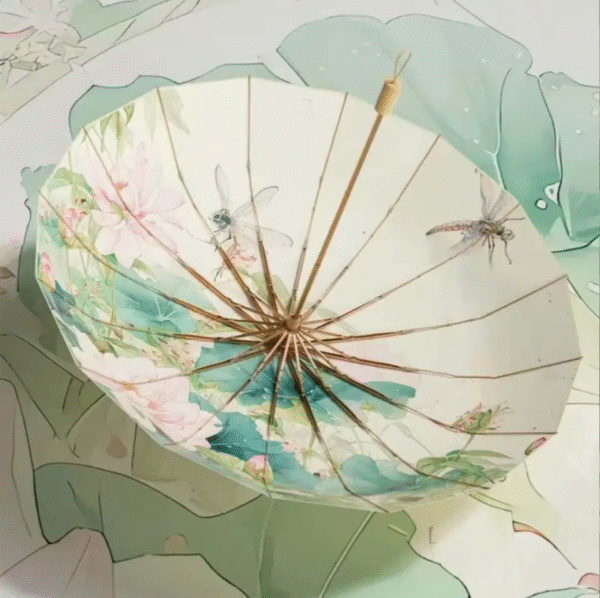 16 Rib Large Foldable Umbrella with Colorful Glue Coating