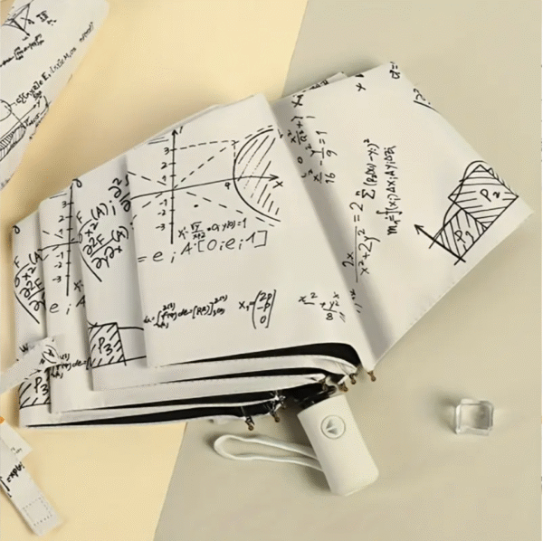 Automatic Folding Umbrella with Mathematical Pattern