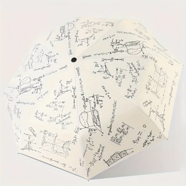 Automatic Folding Umbrella with Mathematical Pattern