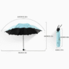 Manual Folding Umbrella with Crabapple Flower and Lotus Edge Design