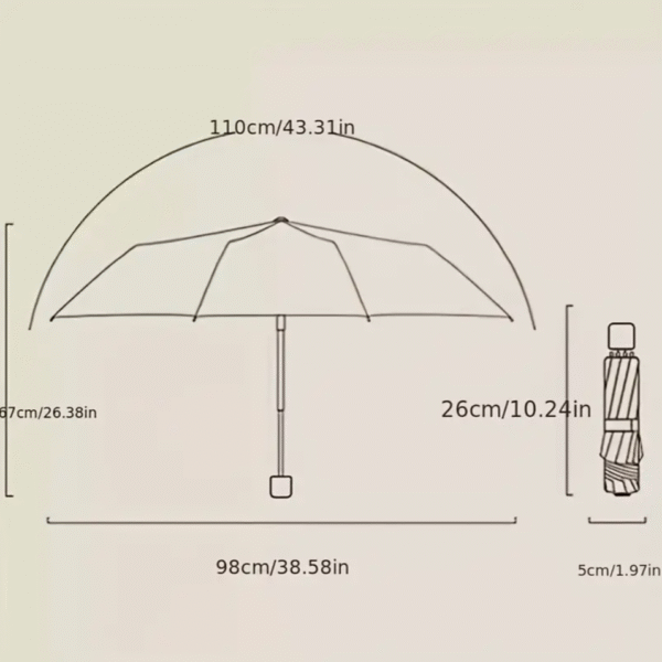 French Polka Dot Automatic Umbrella