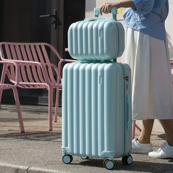 Sky Blue 20 Inch Expandable Luggage with TSA Lock plus Mini Luggage Bag