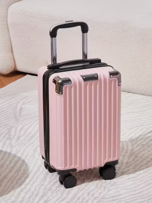 Pink 16 Inch Lightweight ABS Hardshell Suitcase with Spinner Wheels