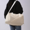 Cream Trendy Casual Dry and Wet Separation Travel Duffel Bag