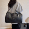 Screenshot 2025-10-31 at 19.50.28 Black Diamond Pattern Large Capacity Travel Tote
