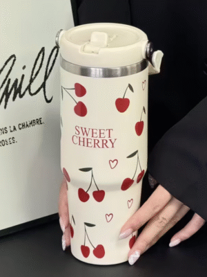 30oz Insulated Stainless Steel Tumbler with  Folding Straw