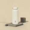 1000ml Cream White Stainless Steel Insulated Water Bottle